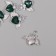 Decor for creativity metal, rhinestones "Heart with wings" silver 2.2x2.4x0.5 cm