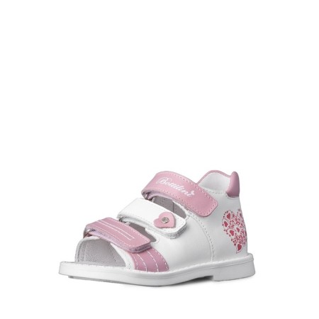 Children's sandals, size 25, pink-white color