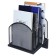 Papers stand, table, 5 departments, mesh, metal, black