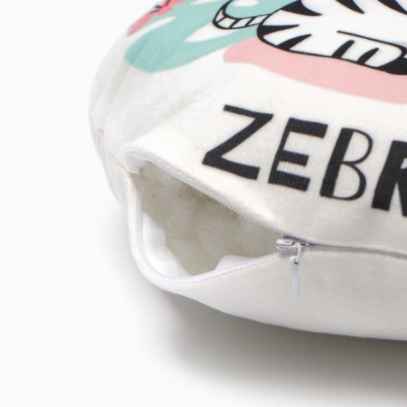 Decorative Ethel Pillow "Zebra" D 30 cm, velor 100% p/e 1702853-2