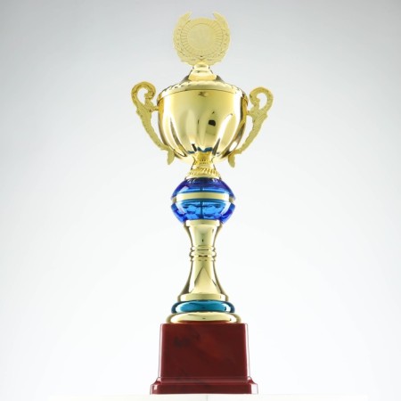 Cup 101, award figure, gold, plastic stand, 34 x 12 x 8.5 cm.-1