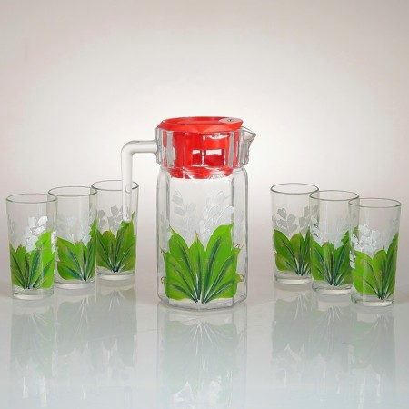 Set for juice "Landysh" art painting, 6 glasses 1250/200 ml-7