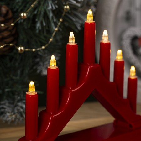 LED figure "Red Christmas Hill", plastic, AAX2 batteries (not in the kit), a glow of warm white-2