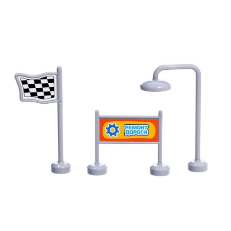Interactive set-parking “Adventures at a construction site”, 4 machines in a set, mobile elements, accessories-13
