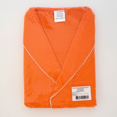 Women's bathrobe, shalka+kant, size 48, tangerine, waffle-3