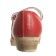 Folk women's shoes, insole length 18.5 cm, red color
