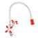 Accoona A4882N kitchen mixer, double -leaf, with flexible surge, red/chromium