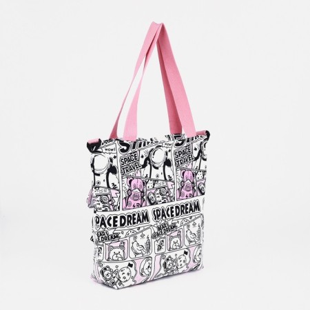 SCOPER with lightning, external pocket, white/pink color-2