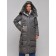 Coat insulated winter female, size 42, dark gray color