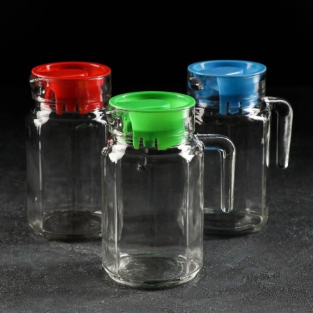 Glass jug "ice", 500 ml, color mix-2