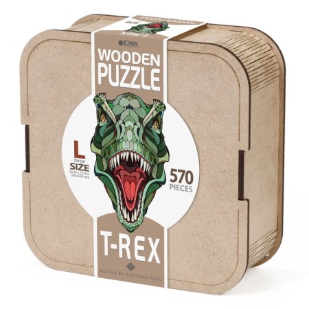 Wooden puzzle, puzzle EWA "Dinosaur T-Rex" 57x35 cm-4