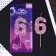 Candle for the cake, number "6", pink, 4 x 10 cm.