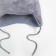 Baby hat, gray color, size 42-44 (6-9m)