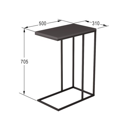 Table AGAM, 500x310x705, graphite/black-1