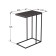 Table AGAM, 500x310x705, graphite/black
