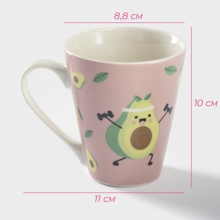 Porcelain shade mug "Naceria Avocado", 320 ml ㅤ-2