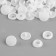 Plastic button, d = 15 mm, white color