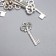 Suspension "Key", color silver 2x1 cm