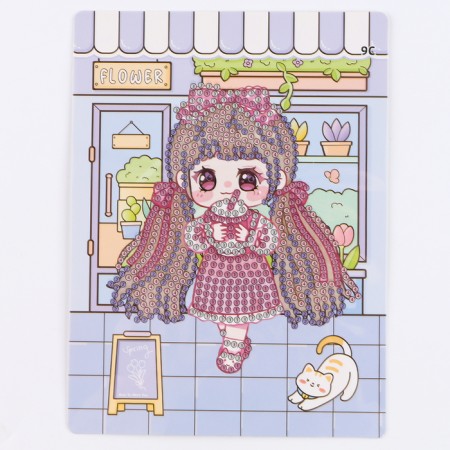 Diamond embroidery with partial filling "Sakura", 13.7 × 18.3 cm, cardboard-2