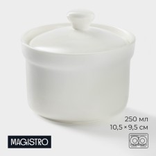 Porcelain sugar tower with Magistro Blanche lid, 250 ml, white color