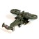 The “fighter” helicopter, works from batteries, light and sound, green color