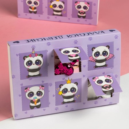 Gift set Advent KAFTAN "Panda": socks (river 14-16) and accessories
