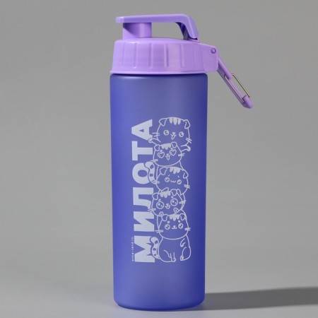 Walking drinker for cats "Milot", 23x7.5x7.5 cm, 750 ml, purple-2