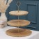Bamboo feed dish, 3 tiers, 28 × 28 × 37 cm