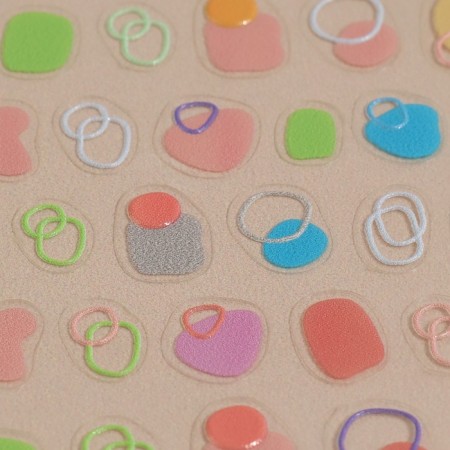 Nail stickers "Color Abstraction", voluminous, multi -colored-2