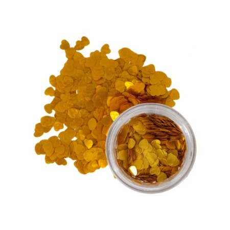 Glitter Figure "Hearts", golden-1