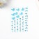 Stick plastic rhinestones "Flight of the butterfly" Blue 11x7.8 cm