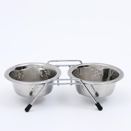 A set of 2 relief bowls on a stand, 2 x 240 ml-1