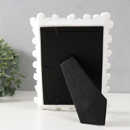 Photo frame Polystone 10x15 cm "Narcissus" white 17x22 cm-3