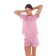 Female set (T-shirt/shorts), powder pink color, size 42