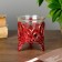 Climber Plastic, glass for 1 candle "droplets" red 7x6x6 cm