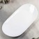 Oval porcelain oval porcelain, 38 × 22 cm, white color