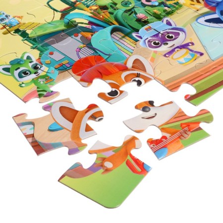 Puzzle "Friendly raccoons", 35 elements-4
