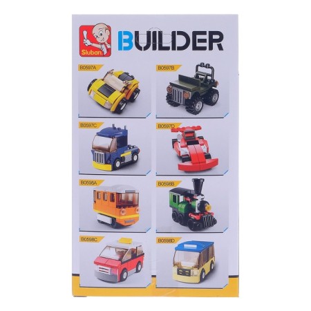 Designer "City Transport", 59 parts, 4 types, mix-8