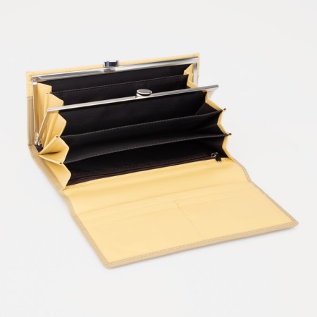 Women's wallet on magnets, yellow color-2