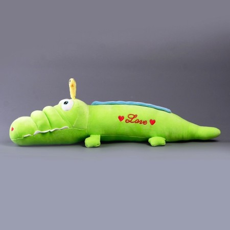 Soft toy-podushka "Crocodile with a duck", 65 cm, green color-4