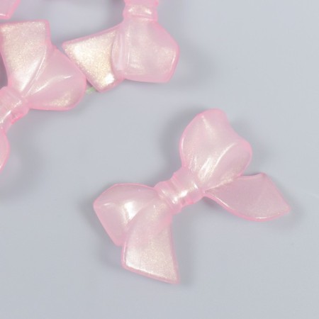 Decor for creativity plastic "Pink bow" glows in the dark 0.8x2.4x3.4 cm-1