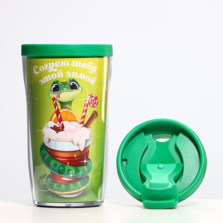 New Year. Thermost man with the insert “I will heat you this winter”, 250 ml-2