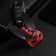 Leather keychain for a car key, mask - hare, genuine leather 9710409