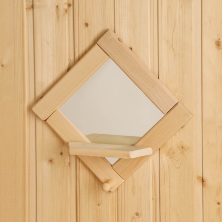 Mirror "Big Romb" with a shelf and hook, 24.5 × 24.5 cm