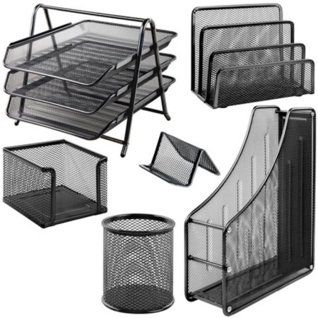 Set of desktop Brauberg "Germanium", 6 items, black, metal, 237985