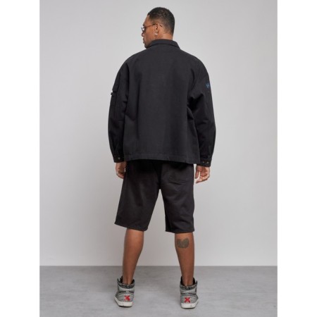 Jeaning jacket men's, size 52, black color-3