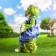 Garden figure "Frog - I love greens" 54x34cm