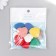 Acrylic beads "ribbed hearts" set 10 pcs mix 0.6x2.4x2.2 cm