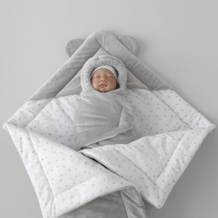 Set for discharge Winter Kinderlitto "Bear", 5 items, height 56-62 cm, color gray color-2