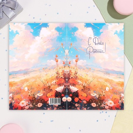 Birthday card!" Flower Field, A6-2